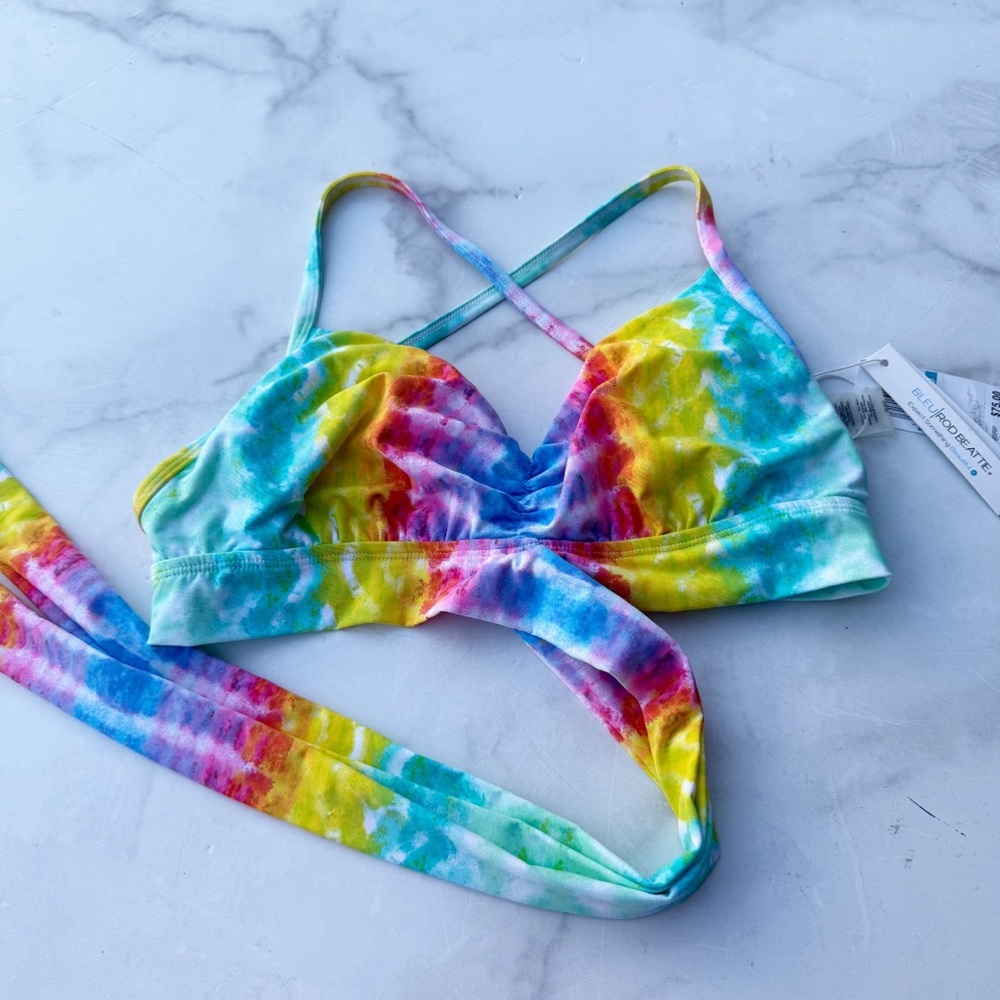 Bleu Rod Beattie Womens Day Tripper Double Wrap Bikini Top Multi, 36 D - Picture 3 of 6